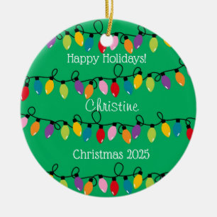 Personalized Christmas Lights Ornament