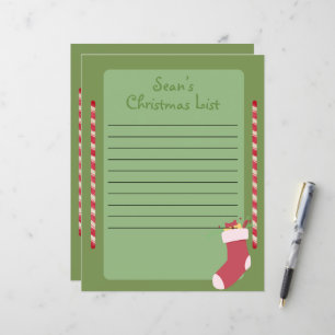 Personalized Christmas List for Santa