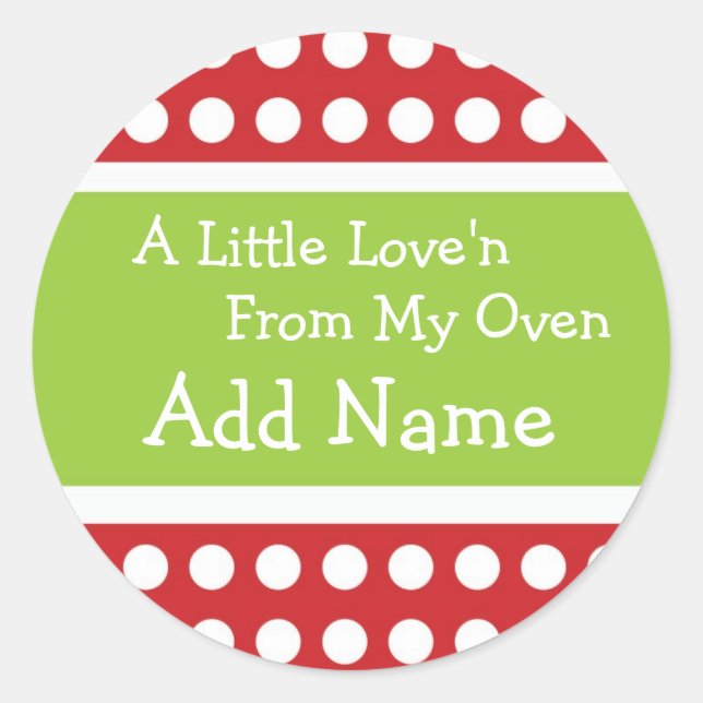 Personalized Christmas Love'n Sticker (Front)