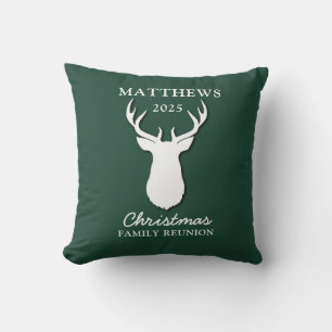Personalized Christmas Matching Family Reunion Mom Throw Pillow
