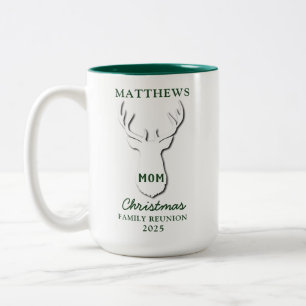 Personalized Christmas Matching Family Reunion Mom Two-Tone Coffee Mug