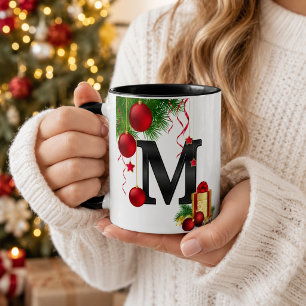 Personalized Christmas Monogram Mug