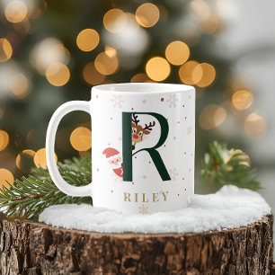 Personalized Christmas Monogram R Mug