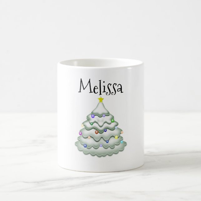 Personalized Christmas Morphing Mug/Tree Magic Mug (Center)