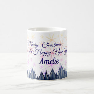 Personalized Christmas Mug Snowflakes