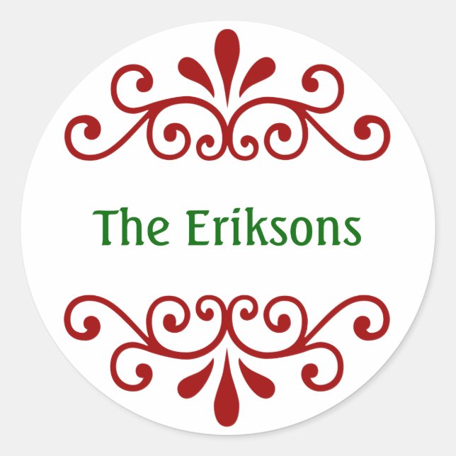 Personalized Christmas Name Stickers (Front)