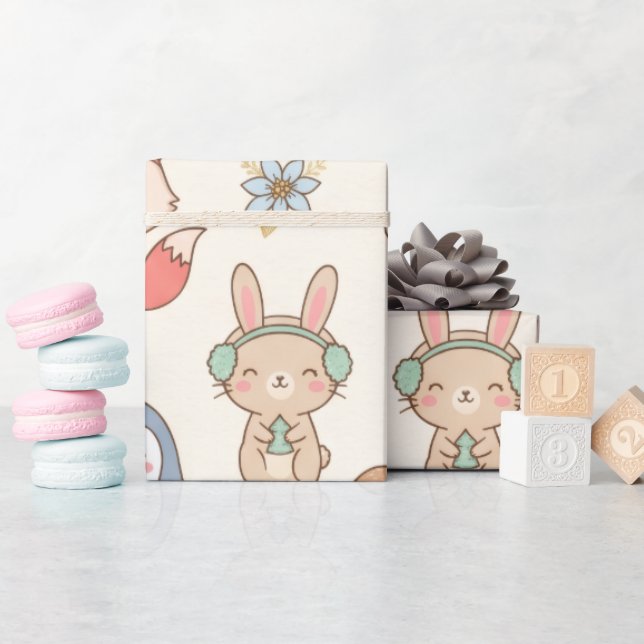 Personalized Christmas Name Wrapping Paper | Elega (Baby Shower)