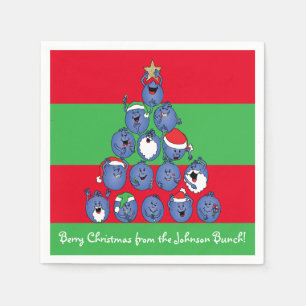 Personalized Christmas Napkins "Berry Christmas"