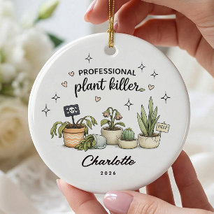 Personalized Christmas New HomeProfessional Plant Ceramic Ornament