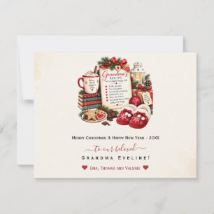 Personalized Christmas & New Year Card for Grandma