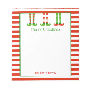 Personalized Christmas Notepad   Festive Elves