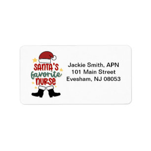 Personalized Christmas Nurse Address Labels