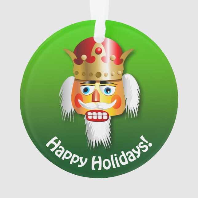 Personalized Christmas Nutcracker Cartoons Ornament (Back)