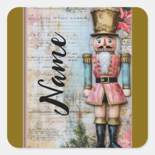 Personalized Christmas nutcracker Square Sticker
