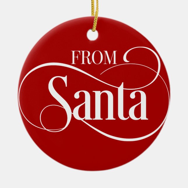 Personalized Christmas Ornament From Santa Claus (Front)
