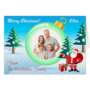 Personalized Christmas Ornament Photo Card 2