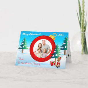 Personalized Christmas Ornament Photo Card 3