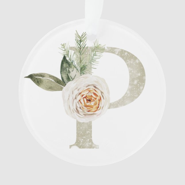 Personalized Christmas ornament with your initials (Front)