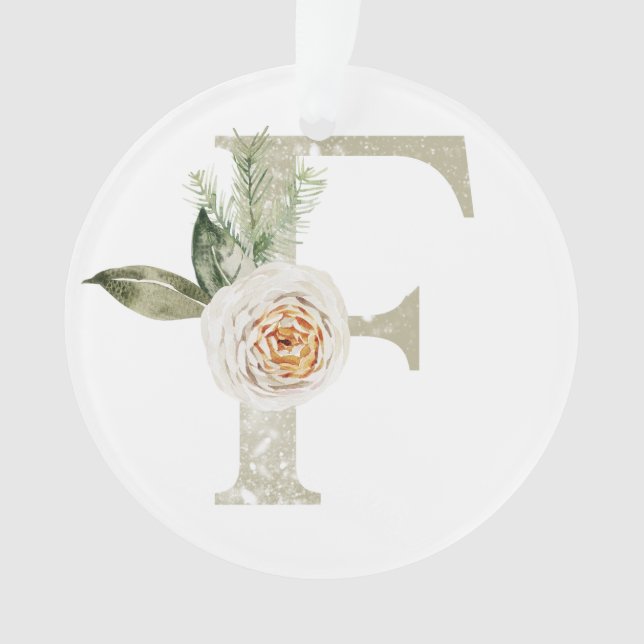 Personalized Christmas ornament with your initials (Front)