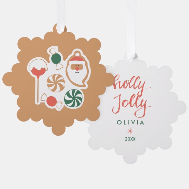 Personalized Christmas Ornaments – Cute Holiday  (Front/Back)