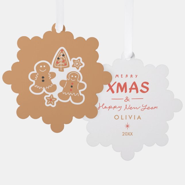 Personalized Christmas Ornaments – Cute Holiday  (Front/Back)