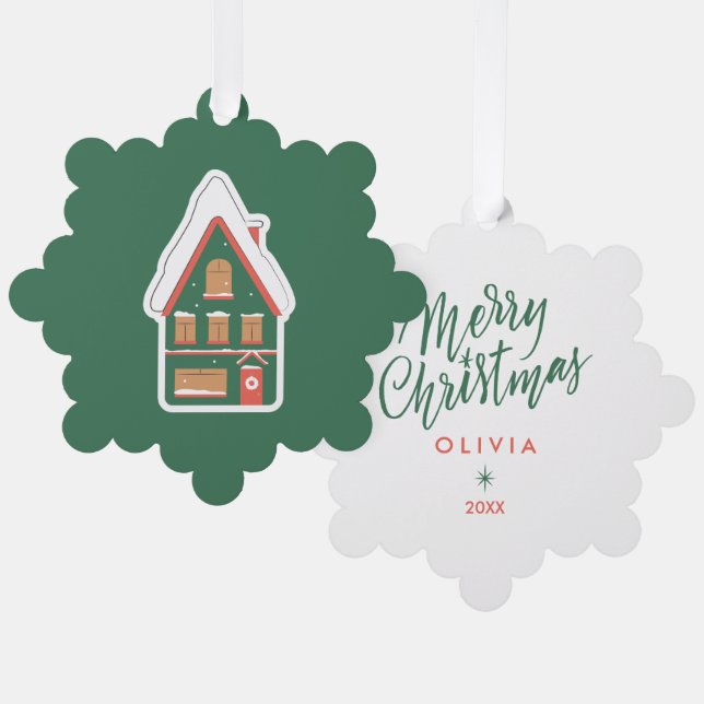 Personalized Christmas Ornaments – Cute Holiday  (Front/Back)