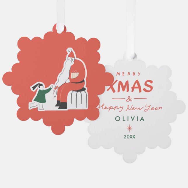 Personalized Christmas Ornaments – Cute Holiday  (Front/Back)