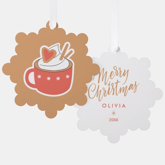 Personalized Christmas Ornaments – Cute Holiday  (Front/Back)