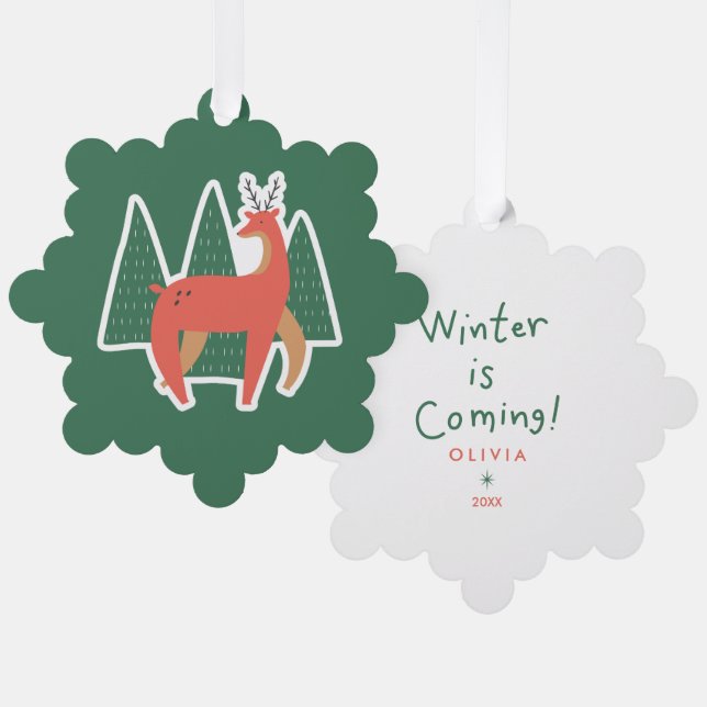 Personalized Christmas Ornaments – Cute Holiday  (Front/Back)
