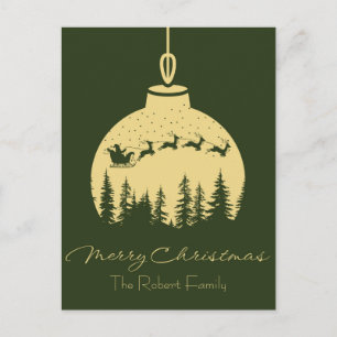 Personalized Christmas ornaments design post card