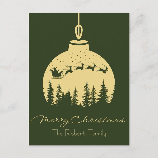 Personalized Christmas ornaments design post card (Front)