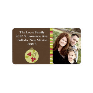 Personalized Christmas Ornaments Mailing Label