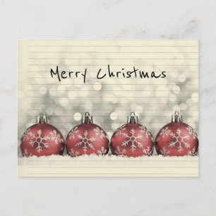 Personalized Christmas Ornaments Notebook Postcard