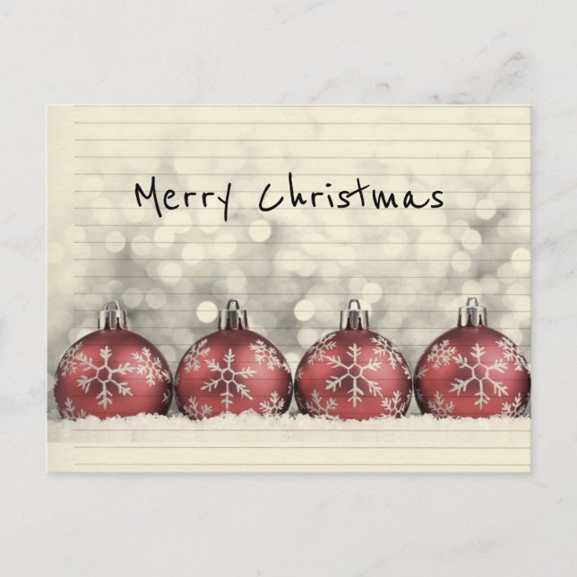 Personalized Christmas Ornaments Notebook Postcard (Front)