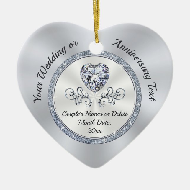 Personalized, Christmas Ornaments Wedding Favours (Front)