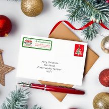 Personalized Christmas Pandas Address Labels