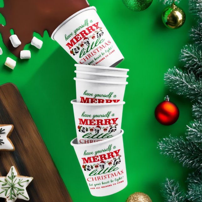Personalized Christmas Pandas Paper Cups (Creator Uploaded)