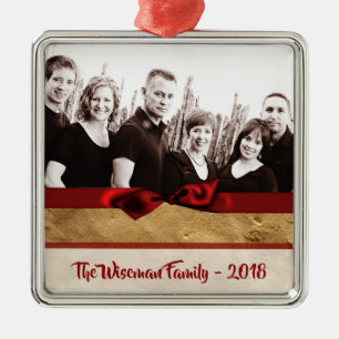 Personalized Christmas Paper Bag  PHOTO Ornament