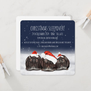 Personalized Christmas Party/Sleepover Invitations