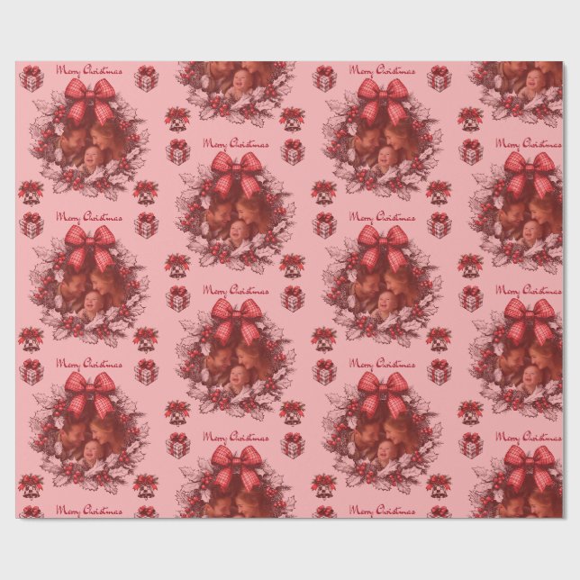 Personalized Christmas Pattern Wrapping Paper (Flat)