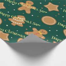 Personalized Christmas pattern wrapping paper