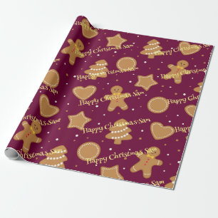 Personalized Christmas pattern wrapping paper