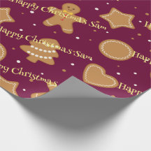 Personalized Christmas pattern wrapping paper