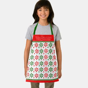 Personalized Christmas Peppermint Candy Apron