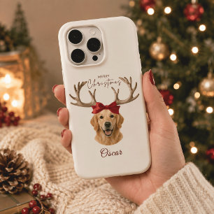 Personalized Christmas Pet Photo Name Phone Case