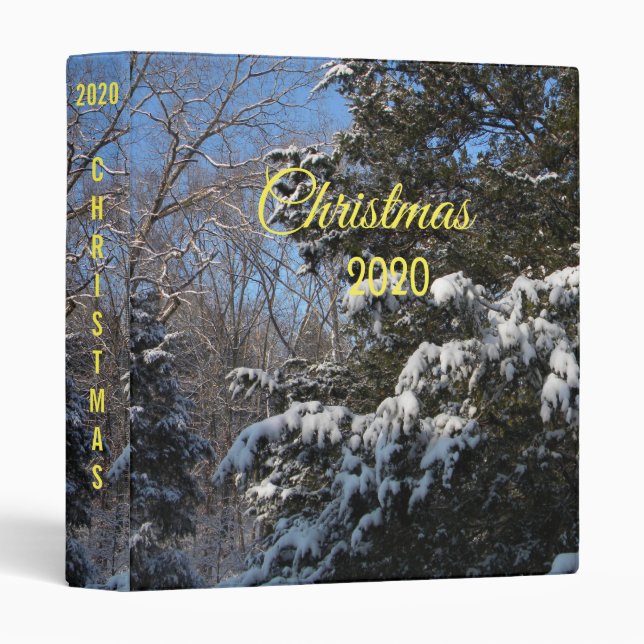 Personalized Christmas Photo Album 3 Ring Binder (Front/Spine)