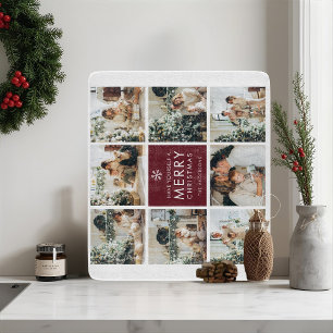 Personalized Christmas Photo Collage  Cutting Board