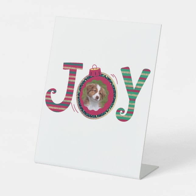 personalized christmas photo pedestal sign (Front)