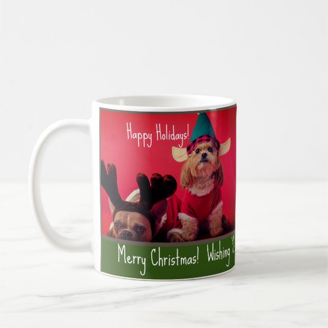 Personalized Christmas Photo & Text Mug (Left)