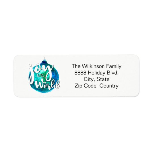 Personalized, Christmas, Photo, watercolor, script Return Address Label